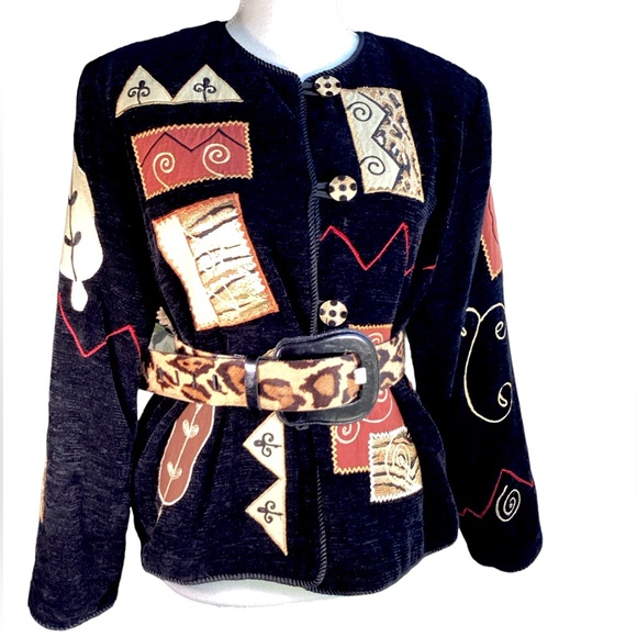 Jackets & Blazers - Vintage Multi Patch Jacket. B30